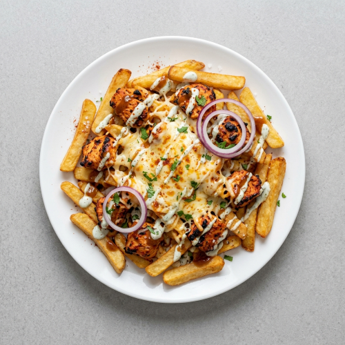 Chips, Cheese & Chicken Tikka 