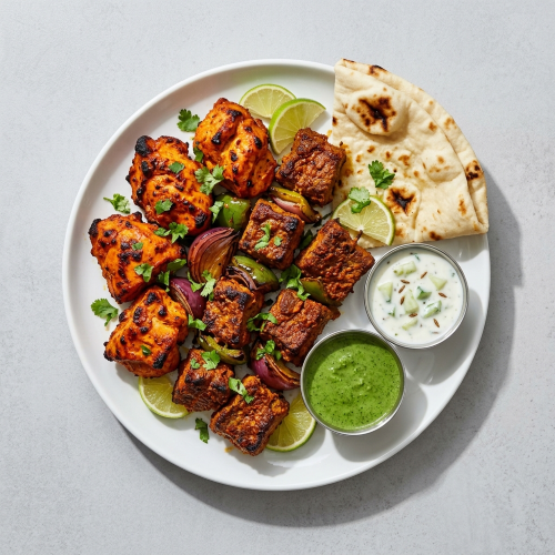 Tandoori Chicken & Lamb Tikka Meal (mix) 