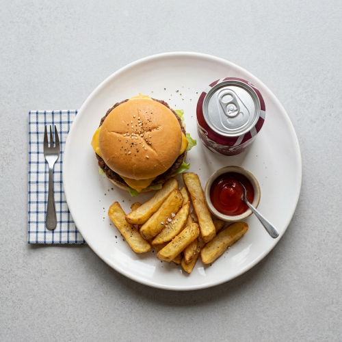 Kids Cheese Burger & Chips 